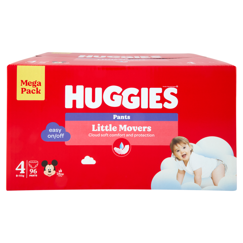 Huggies Little Movers Pants 4 9-14 Kg 96 pz