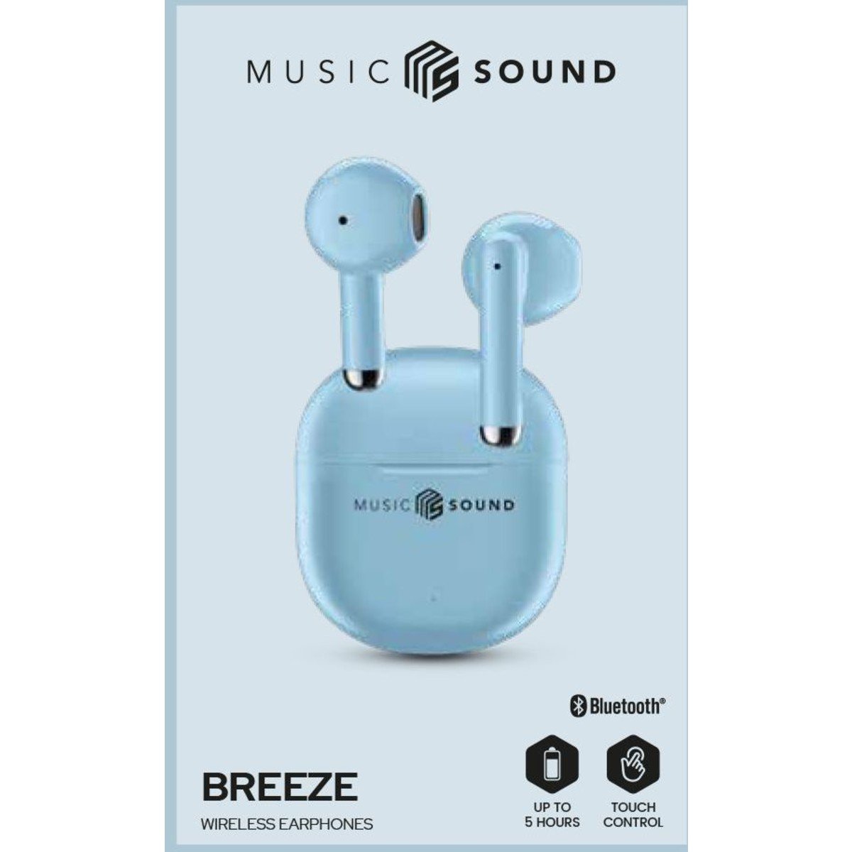 Music Sound Breeze Auricolare Bluetooth a capsula con case colorata