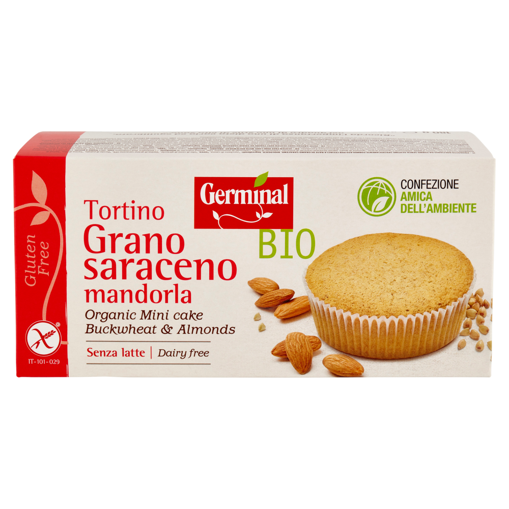 Germinal Bio Tortino Grano saraceno mandorla Gluten Free 4 x 45 g