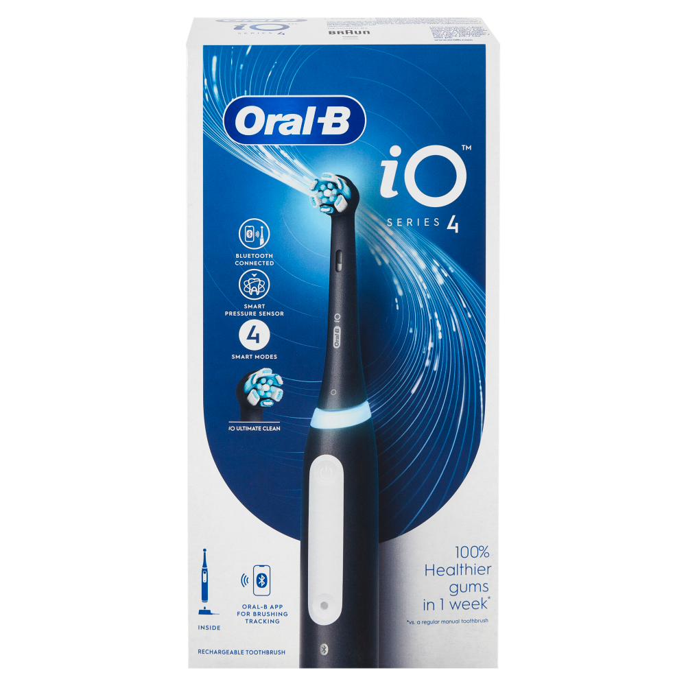 Oral-B iO Series 4 Spazzolino Elettrico Denti Ricaricabile Matt Black