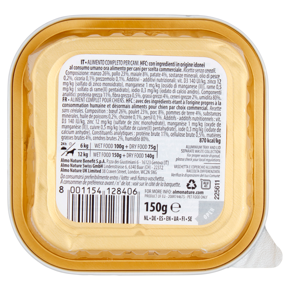 almo nature HFC Complete Manzo con Patate e Prezzemolo 150 g