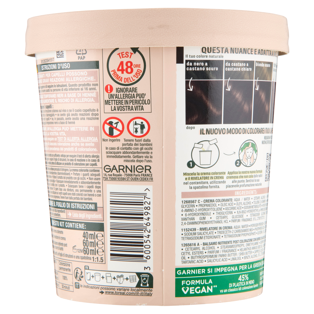 Garnier GOOD 3.12 Castano Mirtillo, colorazione permanente senza ammoniaca, 90% di origine naturale