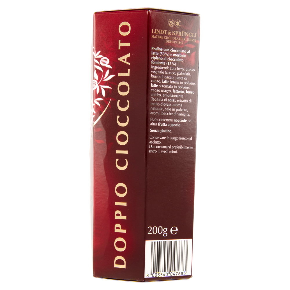Lindt Cioccolatini Lindor Doppio Cioccolato Scatola 200 g