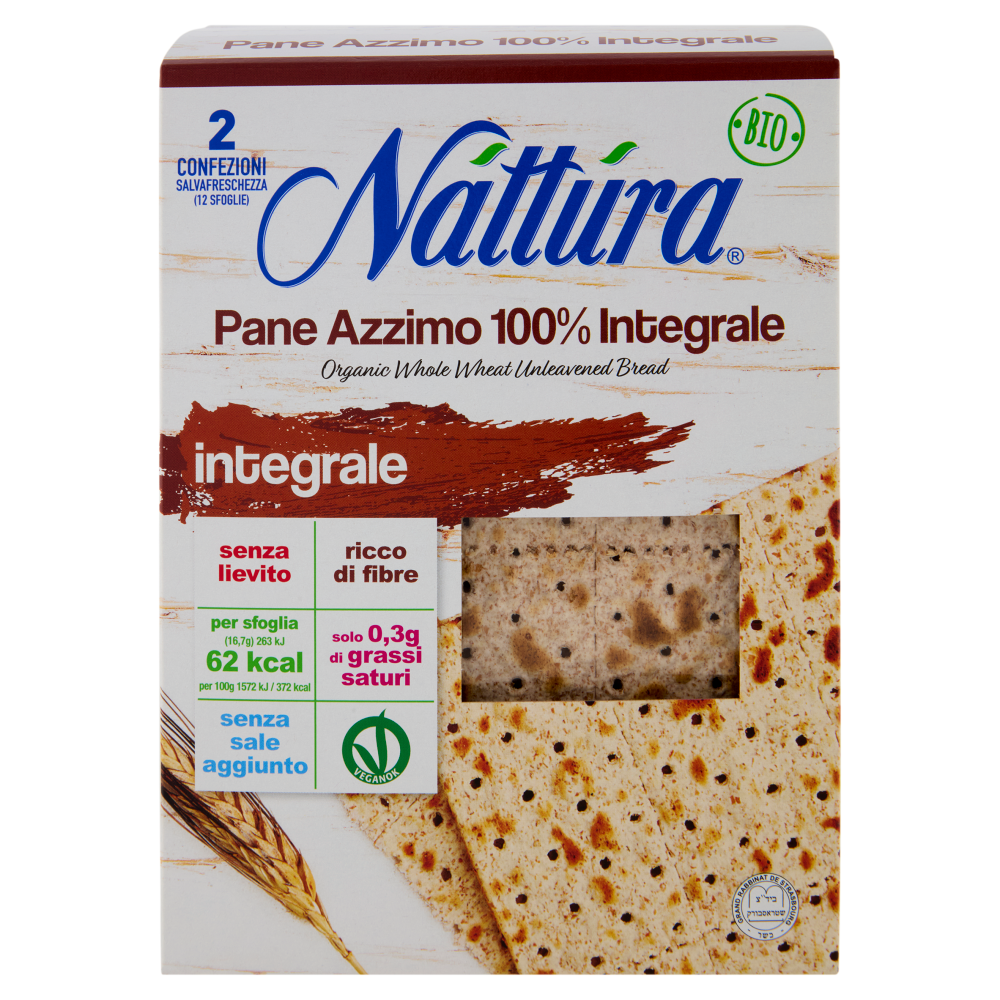 N&aacute;tt&uacute;ra Pane Azzimo 100% Integrale Bio senza lievito 200 g