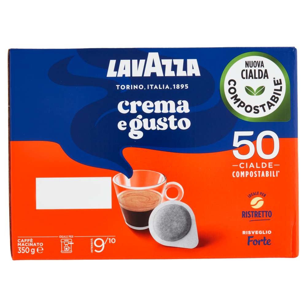 Lavazza crema e gusto Forte 50 Cialde Compostabili* 350 g