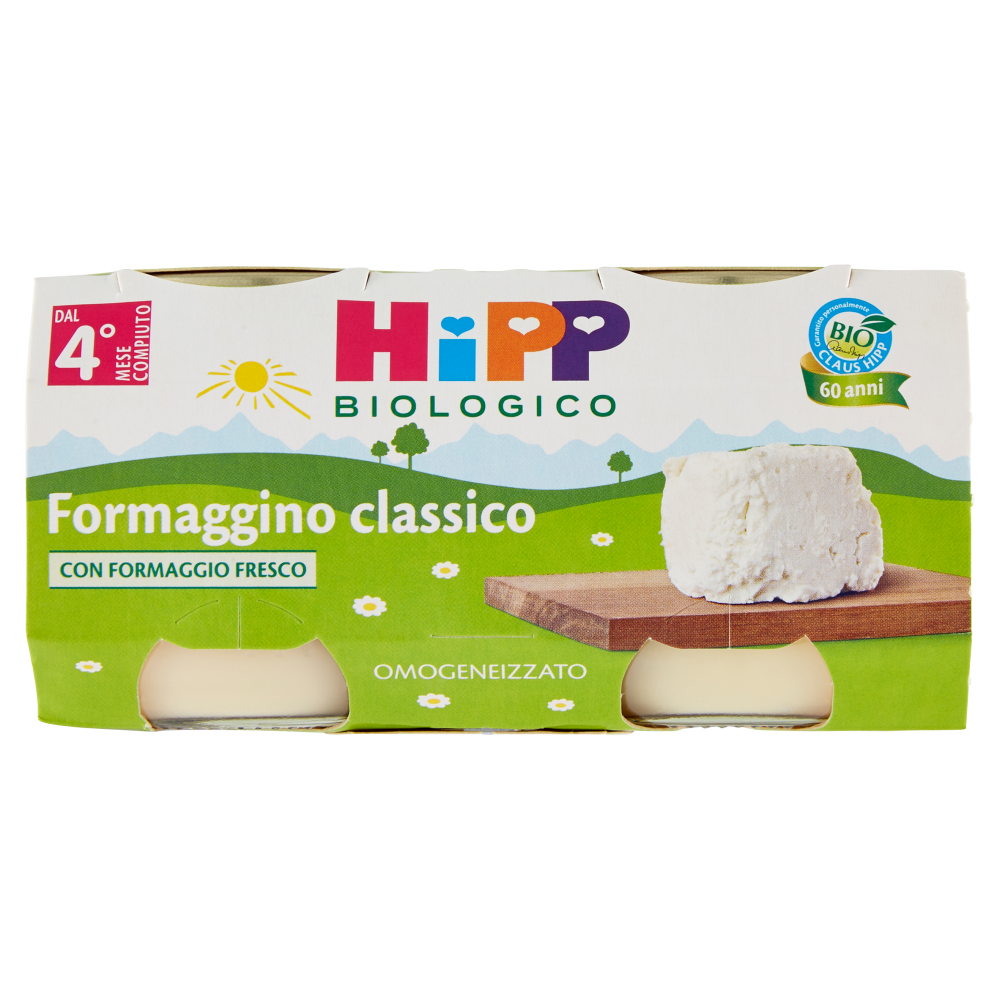 HiPP Biologico Formaggino classico Omogeneizzato 2 x 80 g