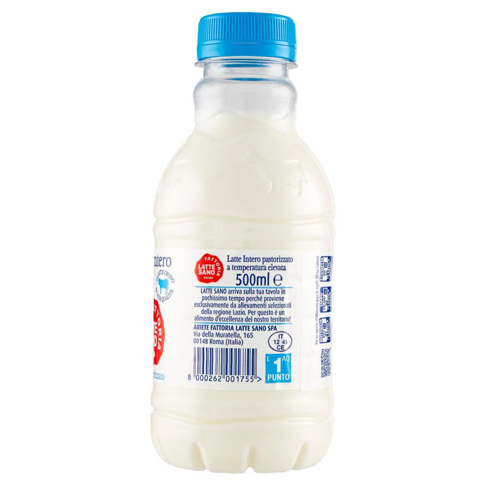 Fattoria Latte Sano Latte Intero Alto Pastorizzato 500 ml