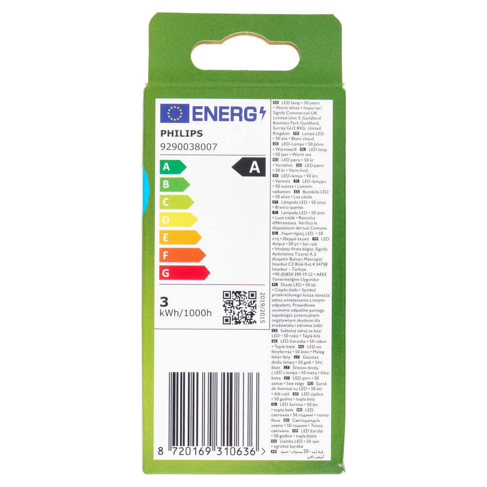 Philips Led Ultra Efficient candela filamento 40W E14 3000K