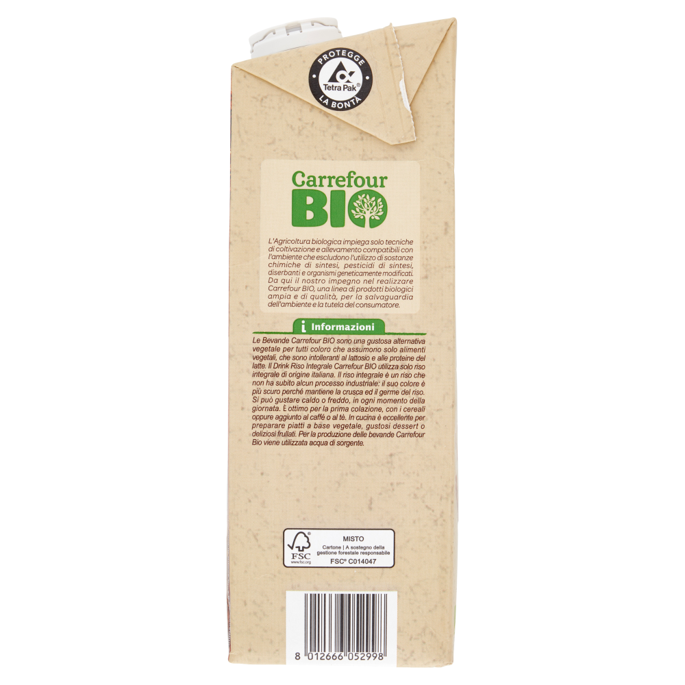 Carrefour Bio Drink Riso Integrale 1 L