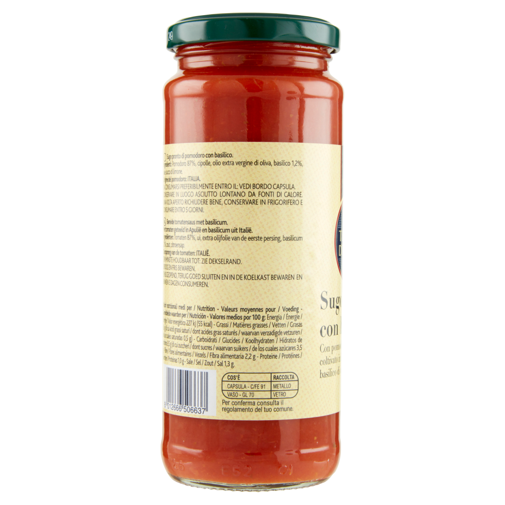Terre d'Italia Sugo con basilico 330 g
