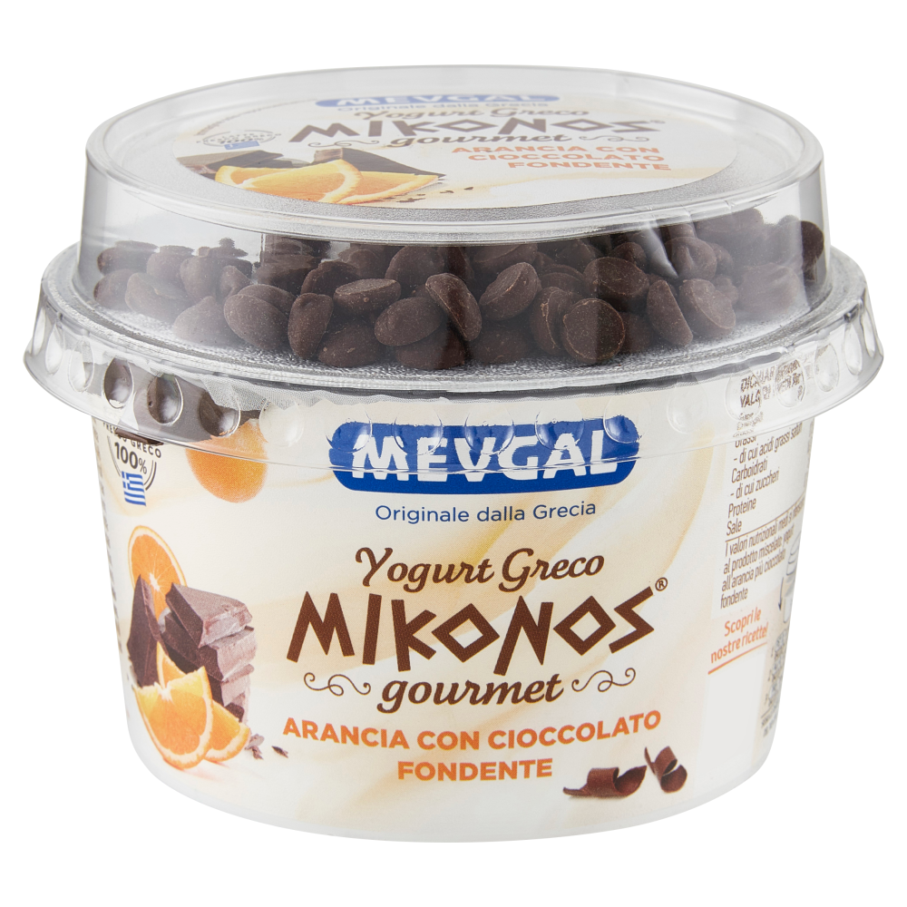 Mevgal Yogurt Greco Mikonos gourmet Arancia con Cioccolato Fondente 165 g
