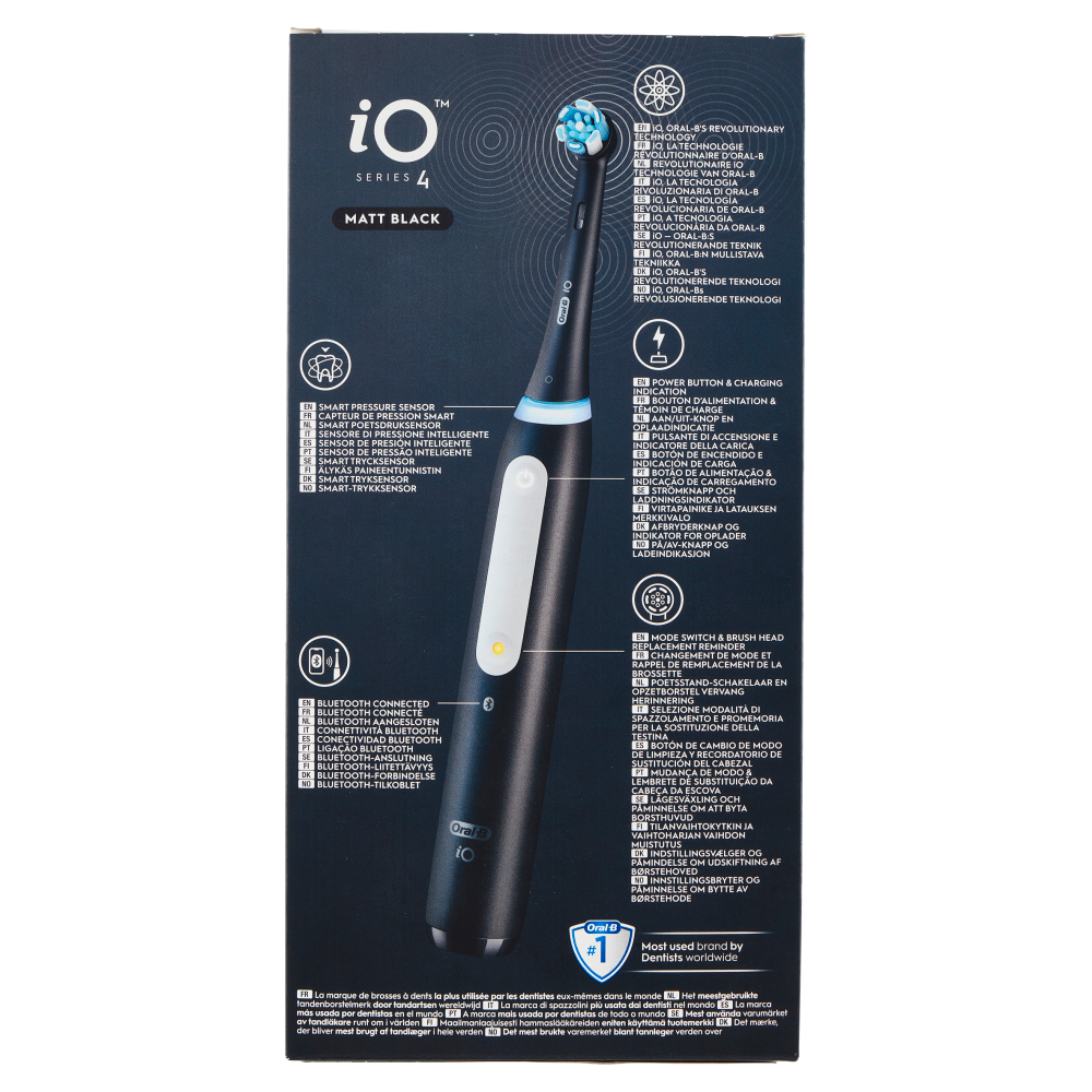 Oral-B iO Series 4 Spazzolino Elettrico Denti Ricaricabile Matt Black