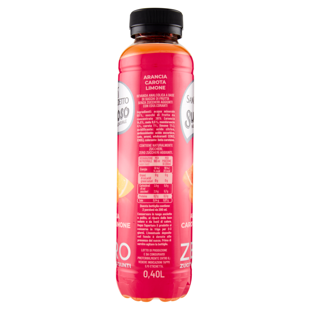 San Benedetto Succoso Zero Arancia Carota Limone 0,40L