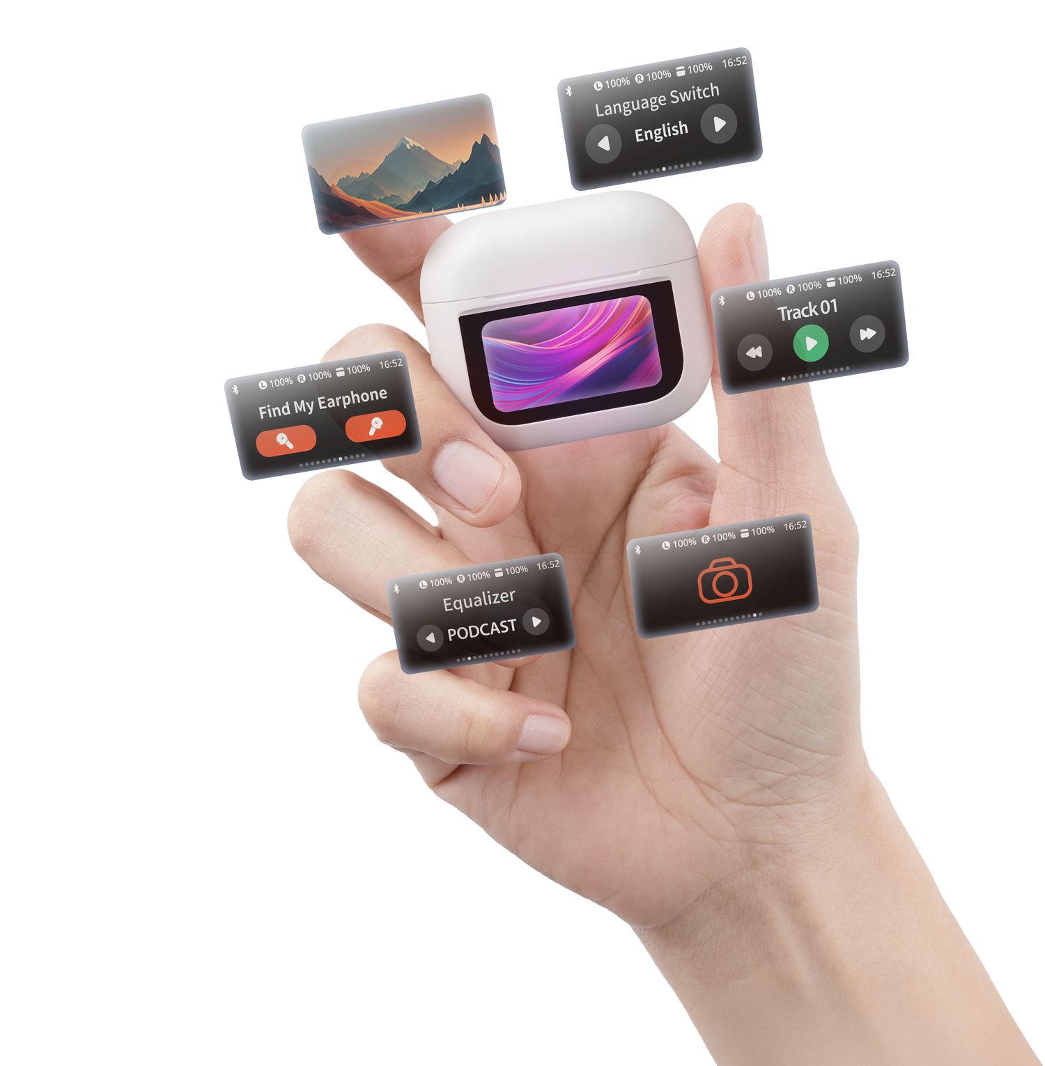 Music Sound GROOVE Auricolare TWS con display touch multi-funzione