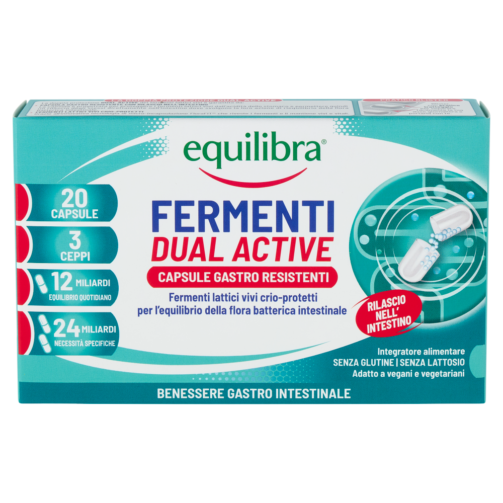 equilibra Fermenti Dual Active 20 Capsule Gastro Resistenti 7,5 g
