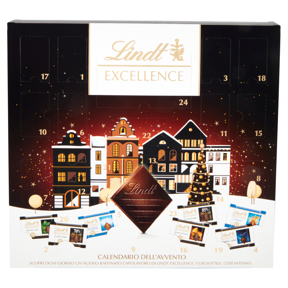 Lindt Calendario avvento Excellence Cioccolato fondente 148 g