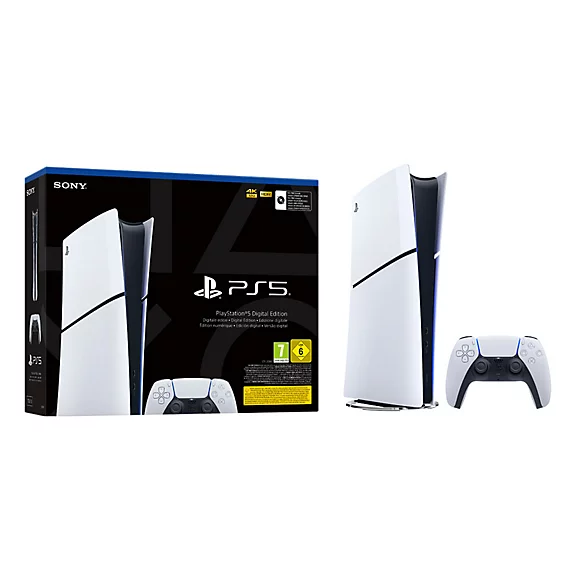 Sony PlayStation 5 Digital Edition 825 GB Wi-Fi Nero, Bianco