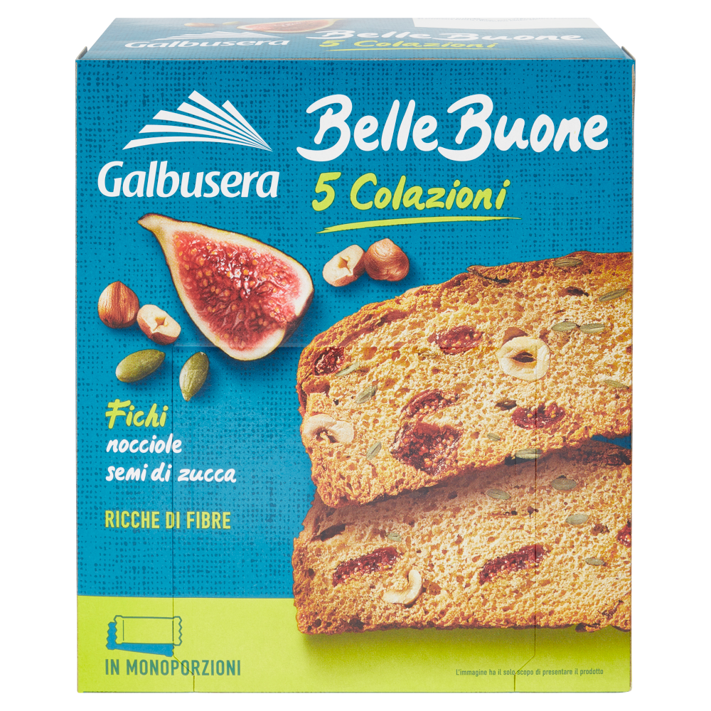 Galbusera BelleBuone 5 Colazioni Fichi nocciole semi di zucca 5 x 40 g