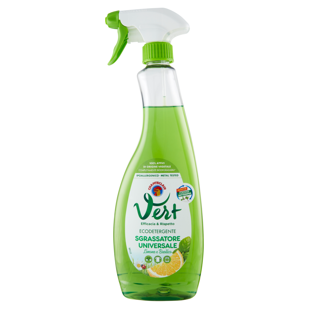 Vert di Chanteclair Ecodetergente Sgrassatore Universale Limone e Basilico 600 ml