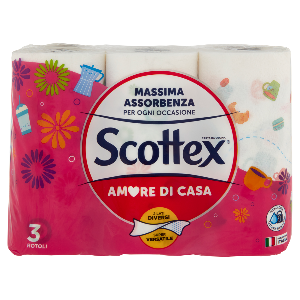 Scottex Amore di Casa Carta da Cucina Rotoli 3 pz