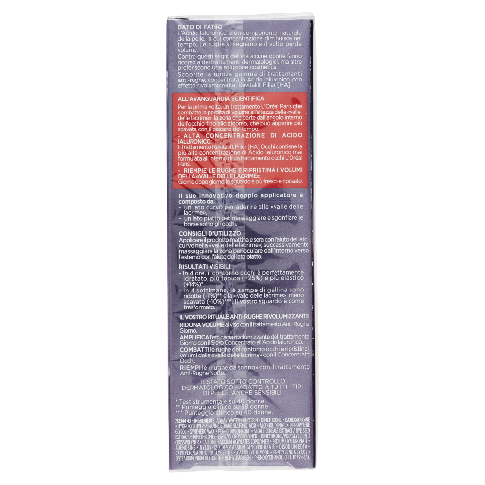 L'Oréal Paris Revitalift Filler [HA] Rivolumizzante Concentrato Occhi 15 ml