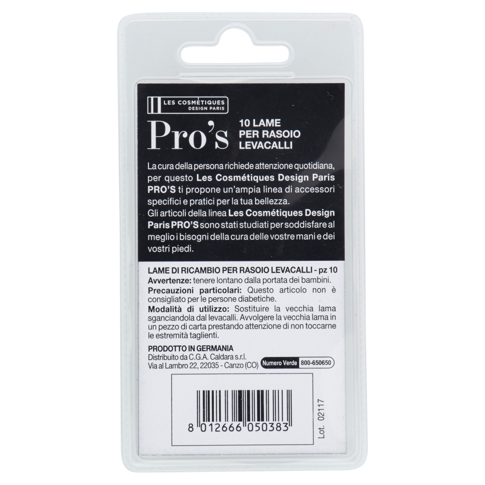 Pro's Lame per Rasoio Levacalli 10 pz
