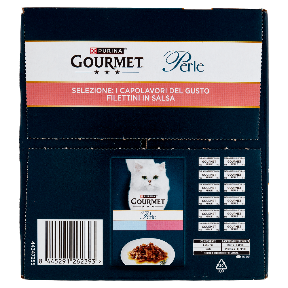 PURINA GOURMET Perle I Capolavori del Gusto Pollo, Vitello, Salmone, Pesce dell'Oceano 24x85g
