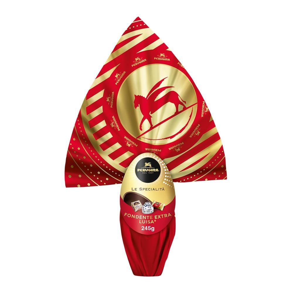 Uovo di Pasqua Cioccolato Fondente con 3 Cioccolatini 245g