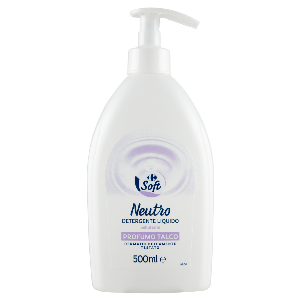 Carrefour Soft Neutro Detergente Liquido Profumo Talco 500 ml