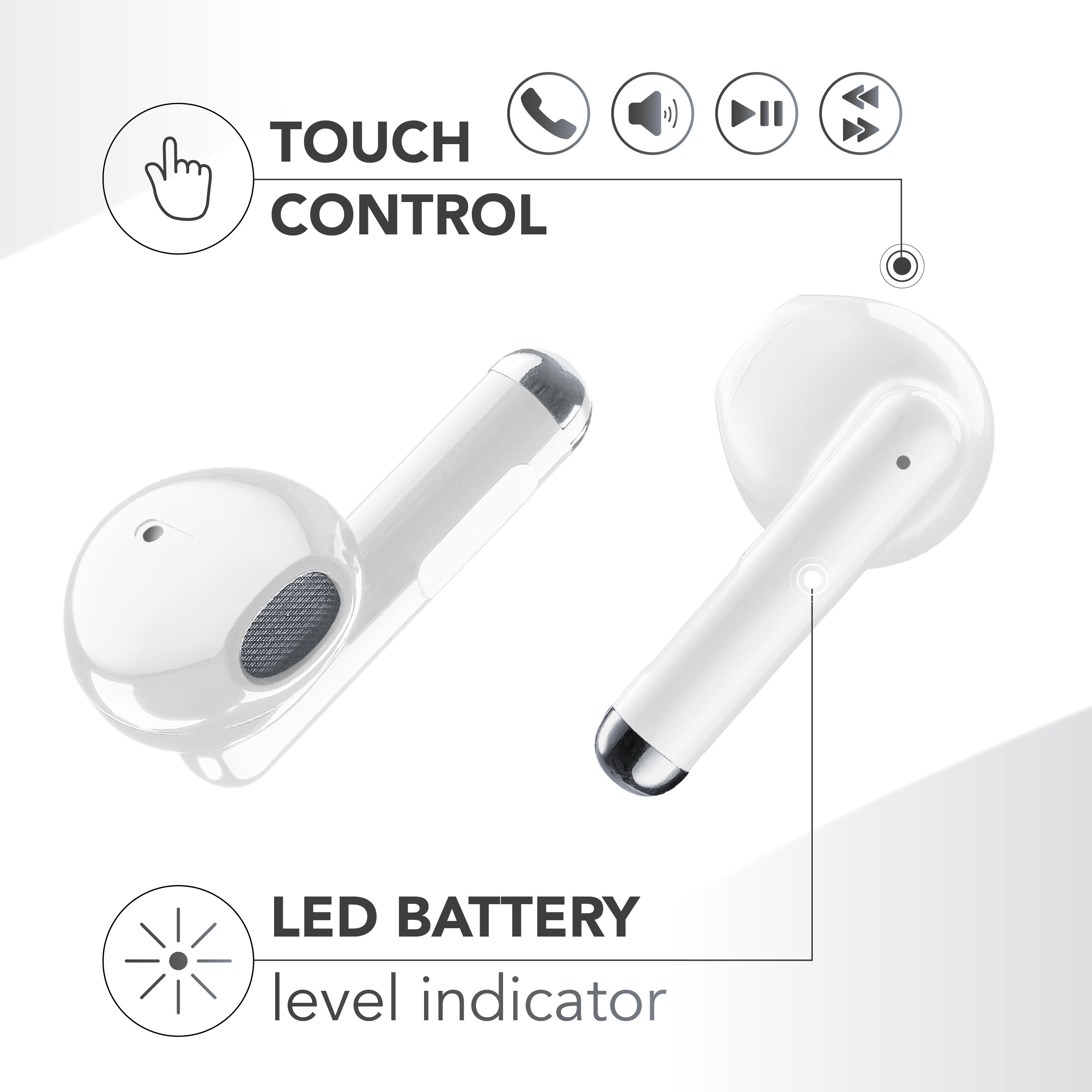 Music Sound Breeze Auricolare Bluetooth a capsula con case colorata