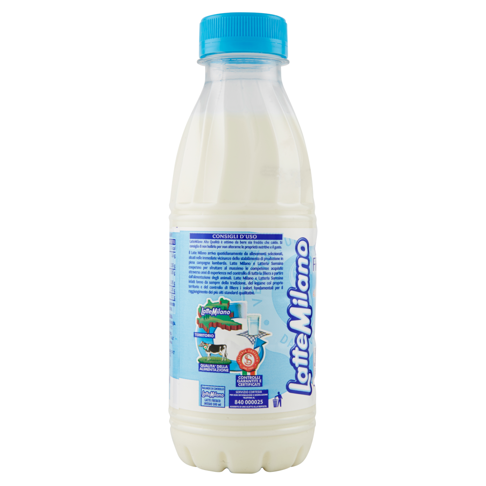 Latte Milano Latte Fresco Intero Alta Qualit&agrave; 500 ml