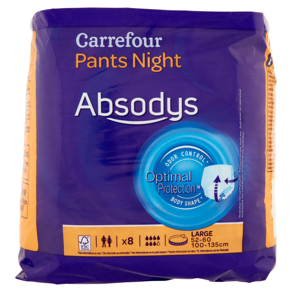 Carrefour Pants Night Absodys Large 52-60 100-135 cm 8 pz