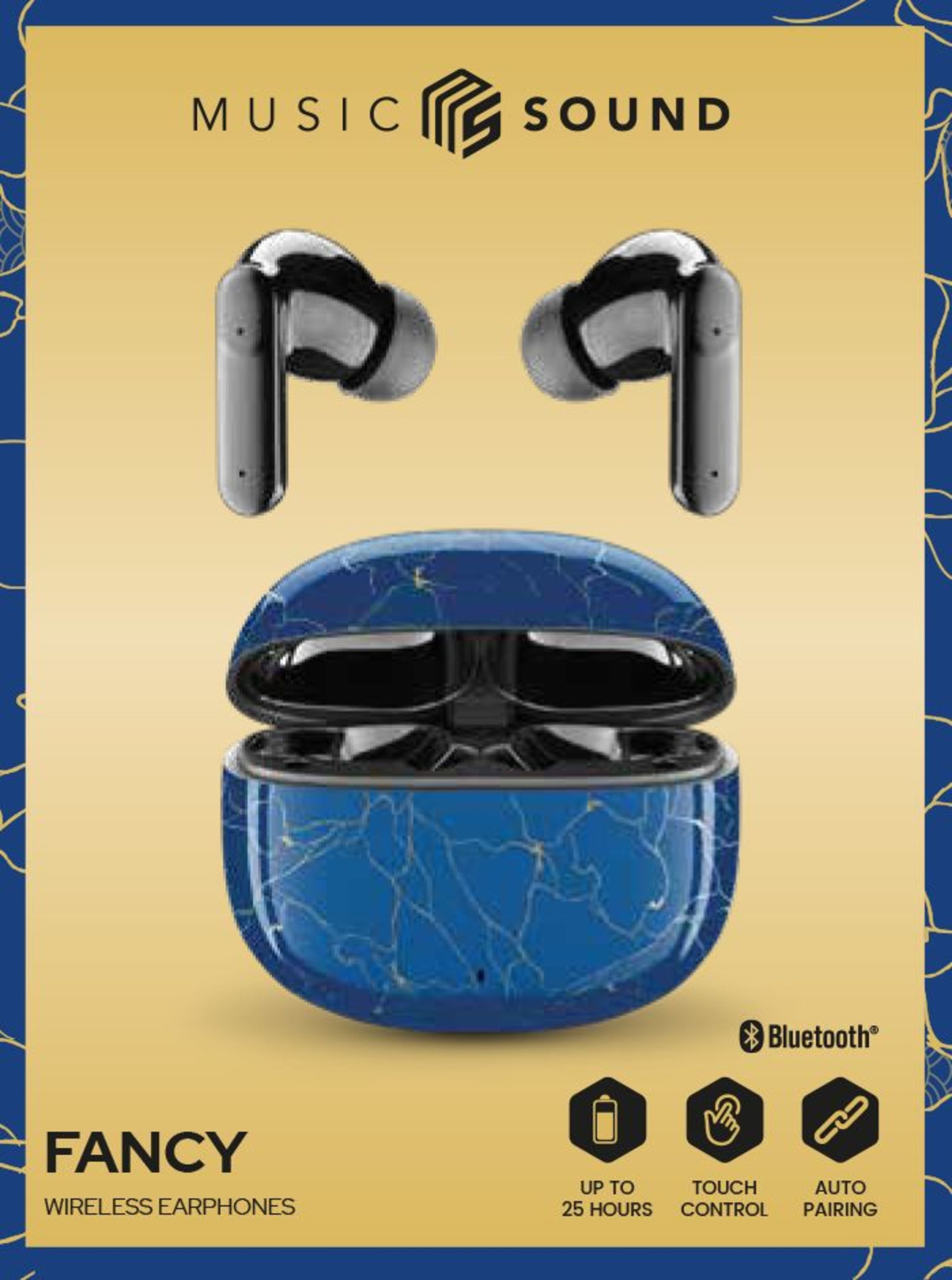 Music Sound Fancy Auricolari Bluetooth TWS in-ear senza fili con custodia di ricarica in vari modelli e colori