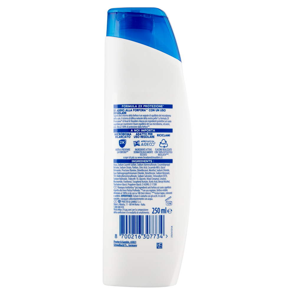 Head & Shoulders Shampoo Antiforfora Menthol Fresh 250 ml