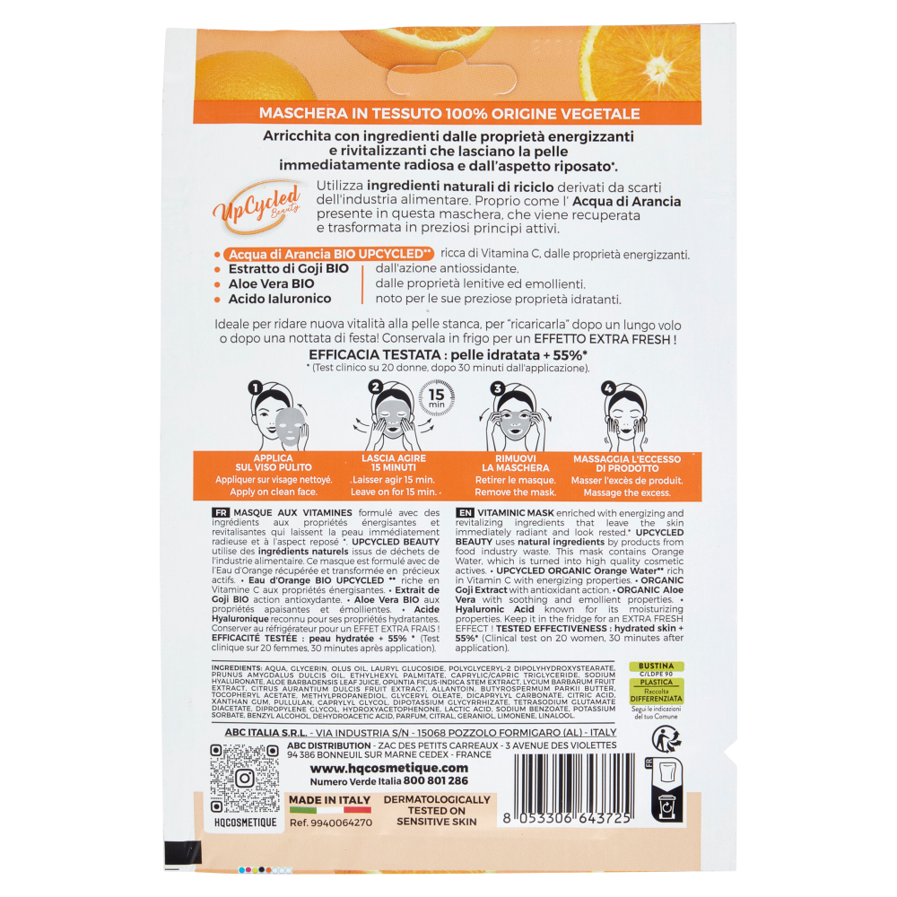 HQ Ingredients Maschera Vitaminic Arancia