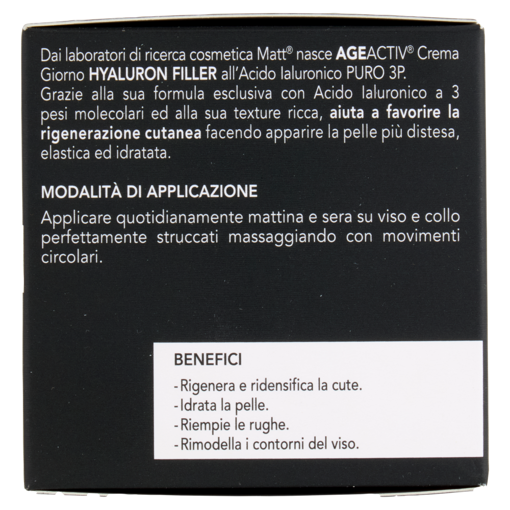 Matt Age Activ Hyaluron Filler Crema Giorno Viso e Collo SPF 15* Acido Ialuronico Puro 3P 50 ml