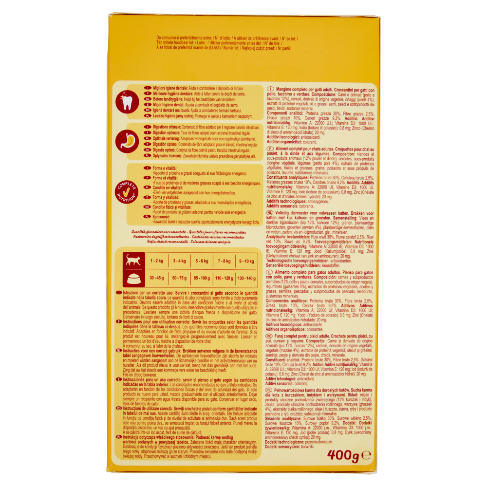 Carrefour Adult Croccantini con pollo e tacchino per gatti 400 g