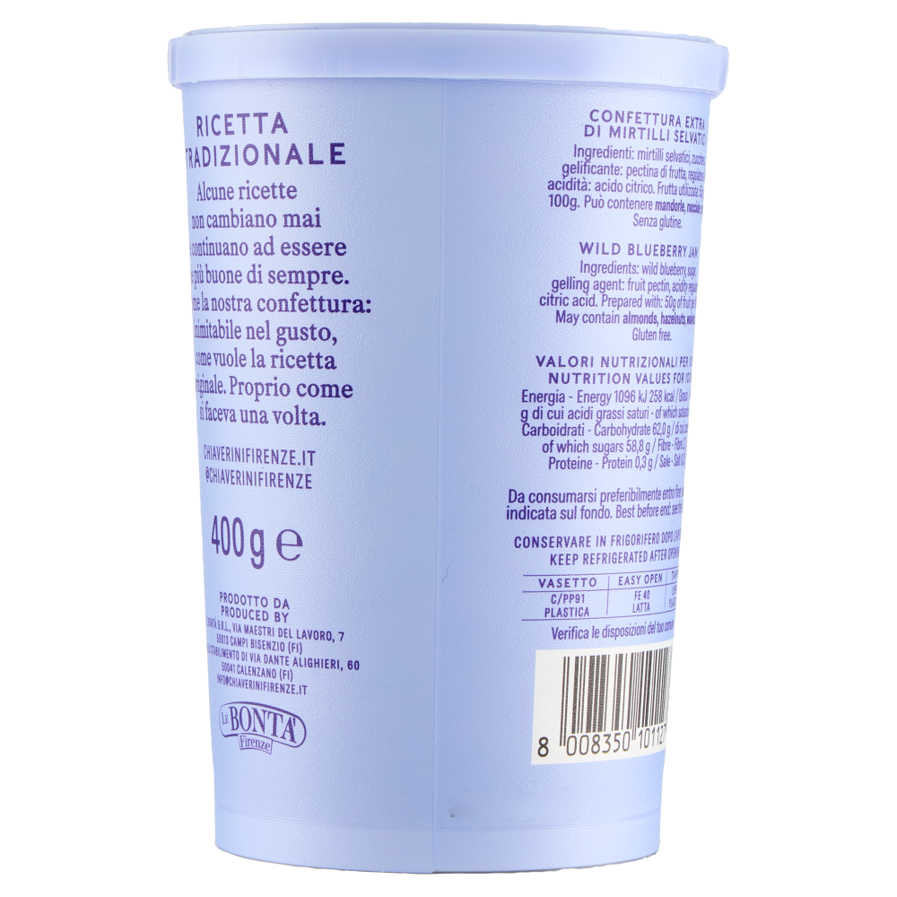 F.lli Chiaverini & C. Confettura Extra Mirtilli Selvatici 400 g