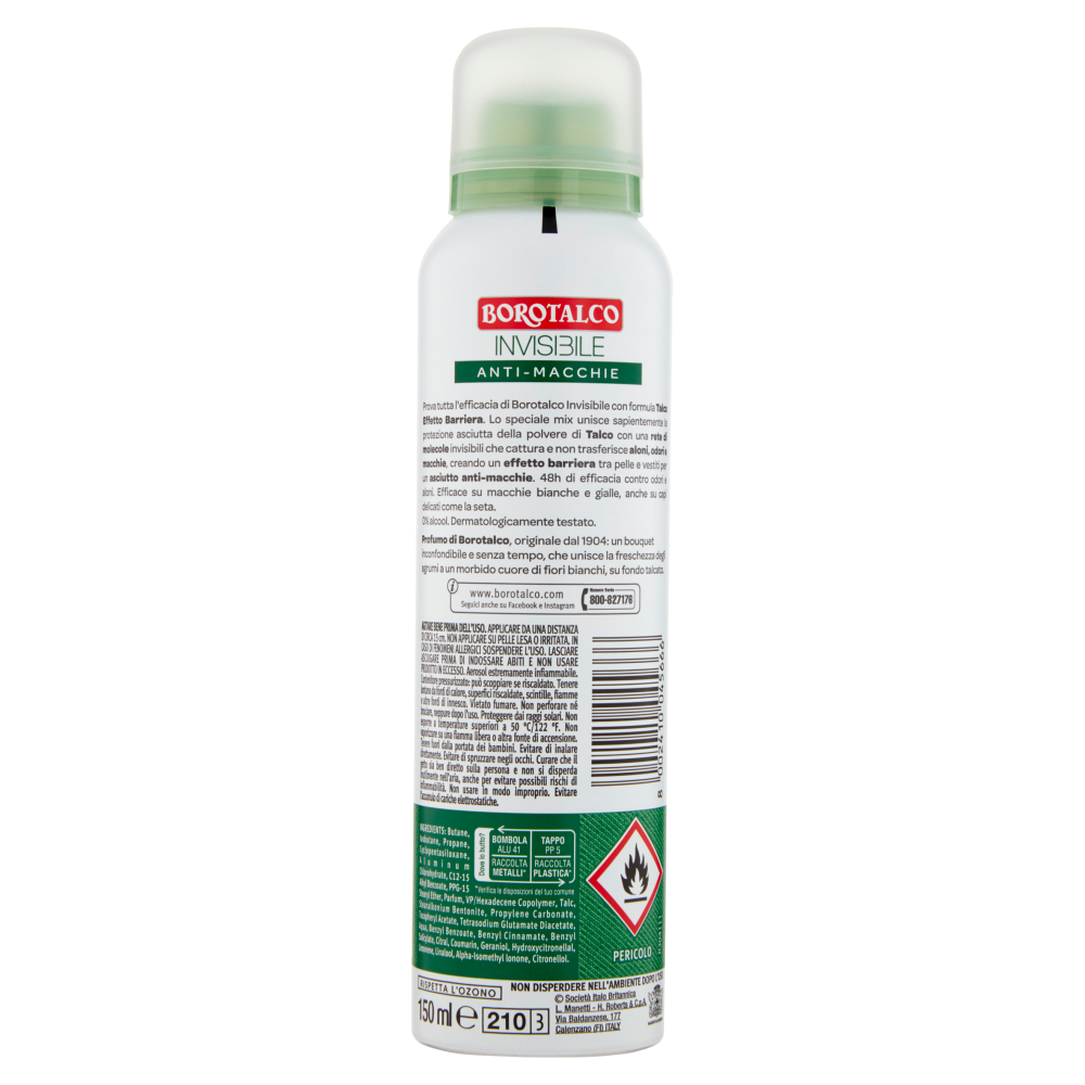 Borotalco Invisibile Profumo di Borotalco Deo Spray 150 ml