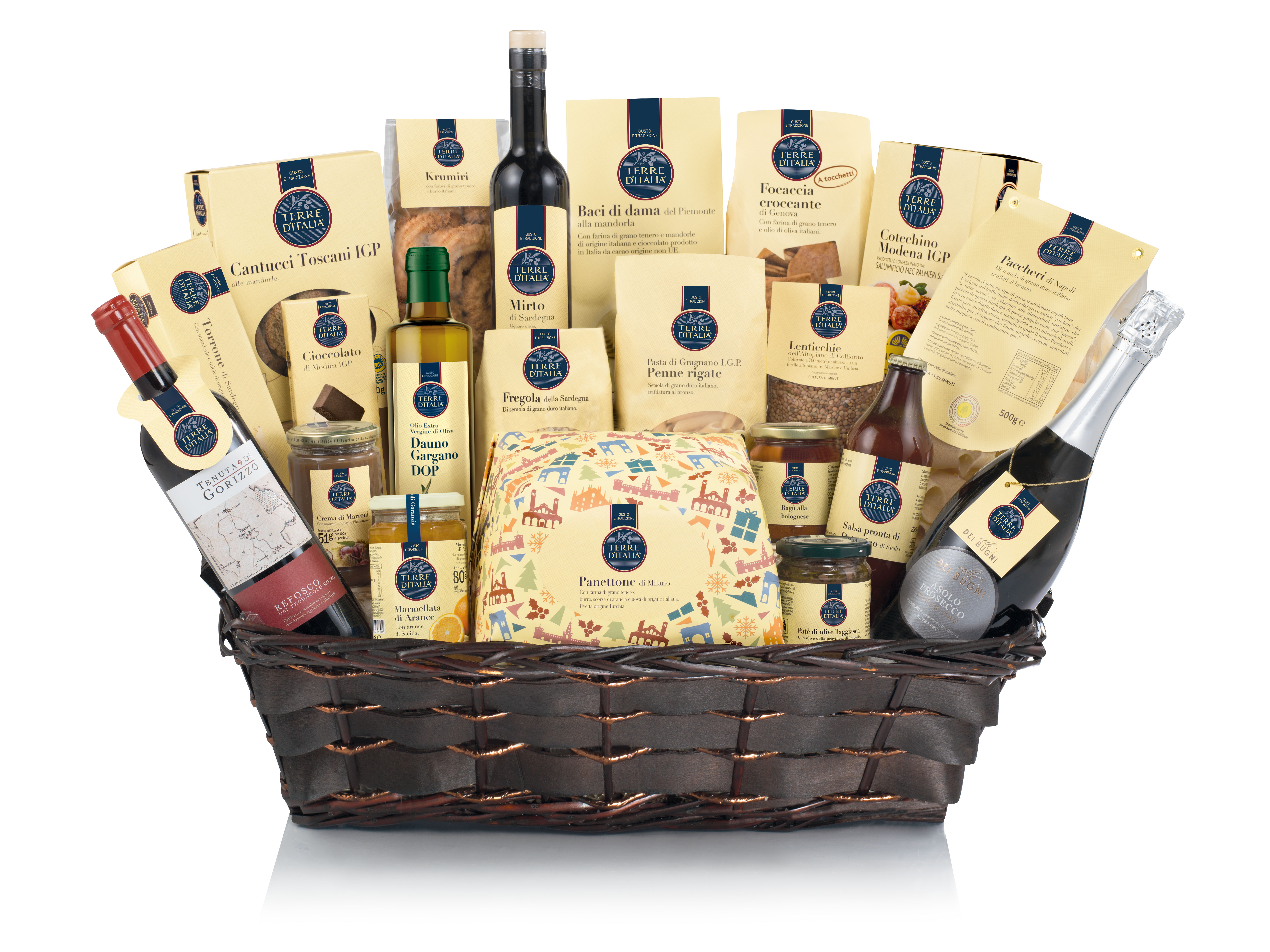 Cesto natalizio Glicine - 21 prodotti