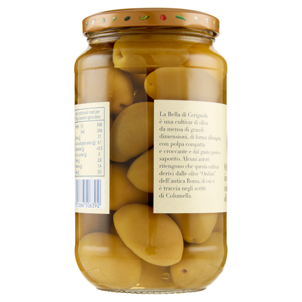 Terre d'Italia Olive verdi in salamoia cultivar Bella di Cerignola 530 g