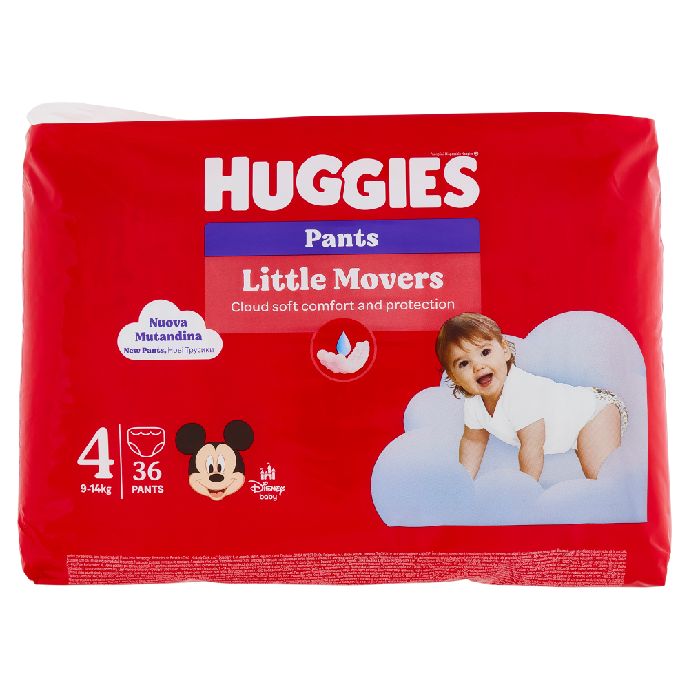 Huggies Little Movers Pants 4 9-14 Kg 36 pz