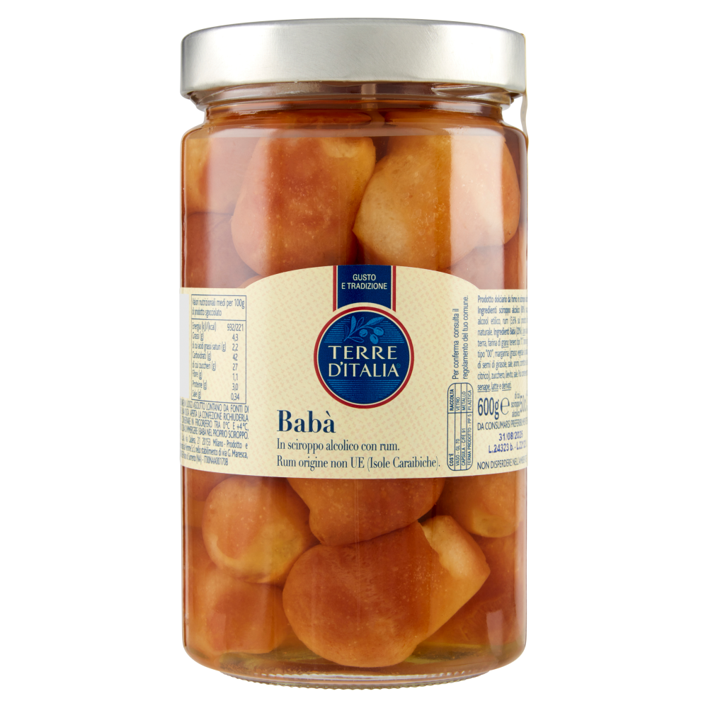 Terre d'Italia Babà in sciroppo alcolico con rum 600 g