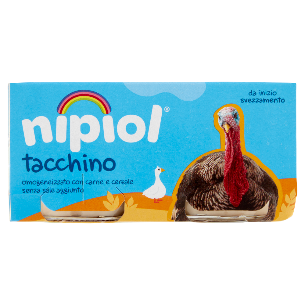 nipiol tacchino omogeneizzato con carne e cereale 2 x 80 g