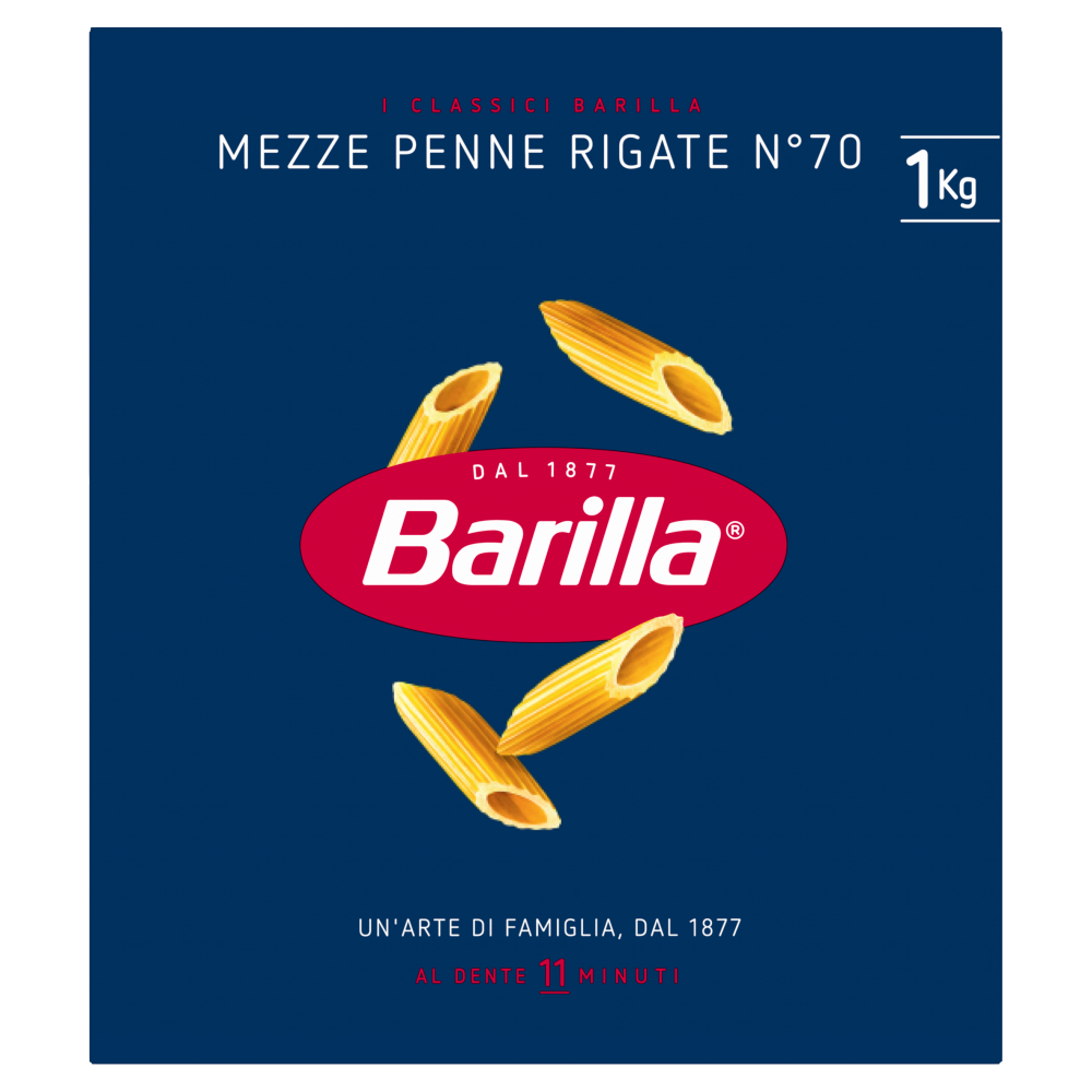 Barilla Pasta Mezze Penne Rigate n.70 1Kg
