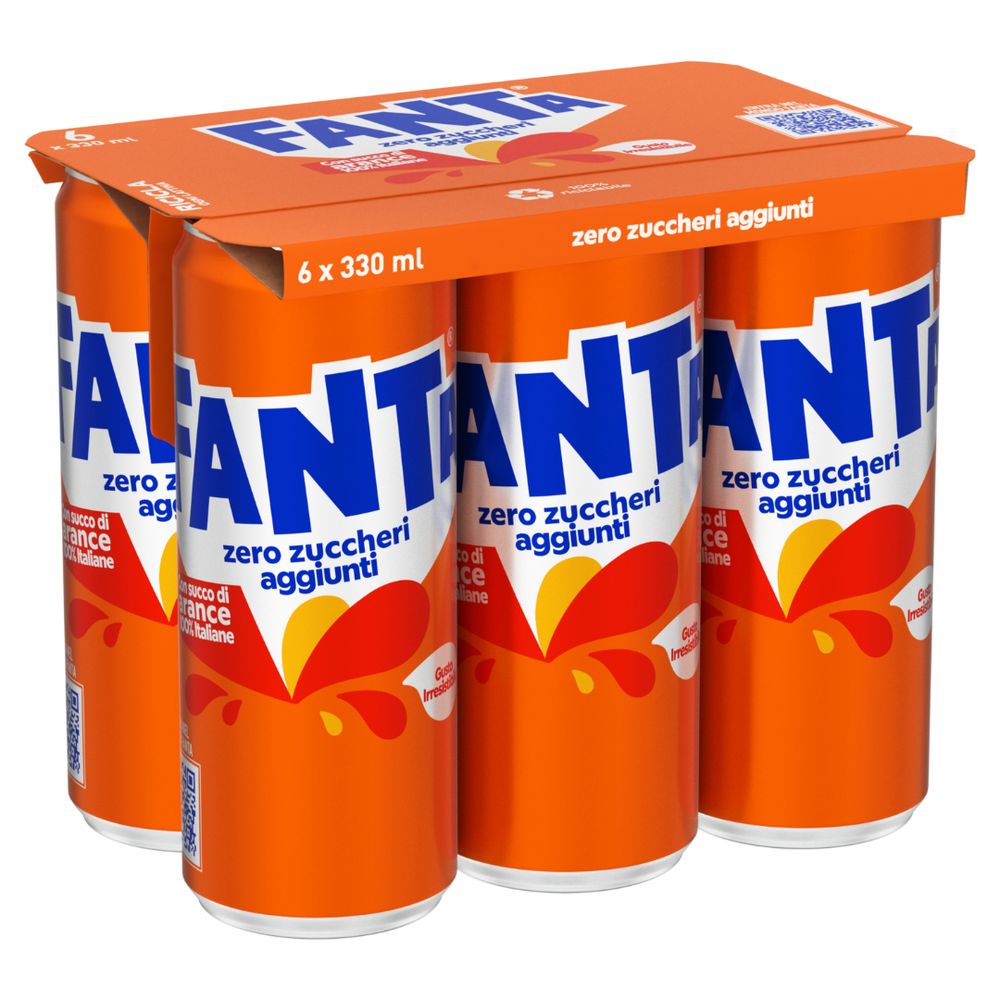 Fanta Senza Zuccheri Aggiunti 6 x 330ml