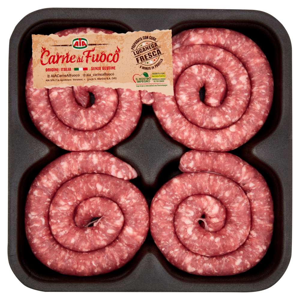 Aia Carne al Fuoco Salsiccia Luganega Paesana 0,700 kg