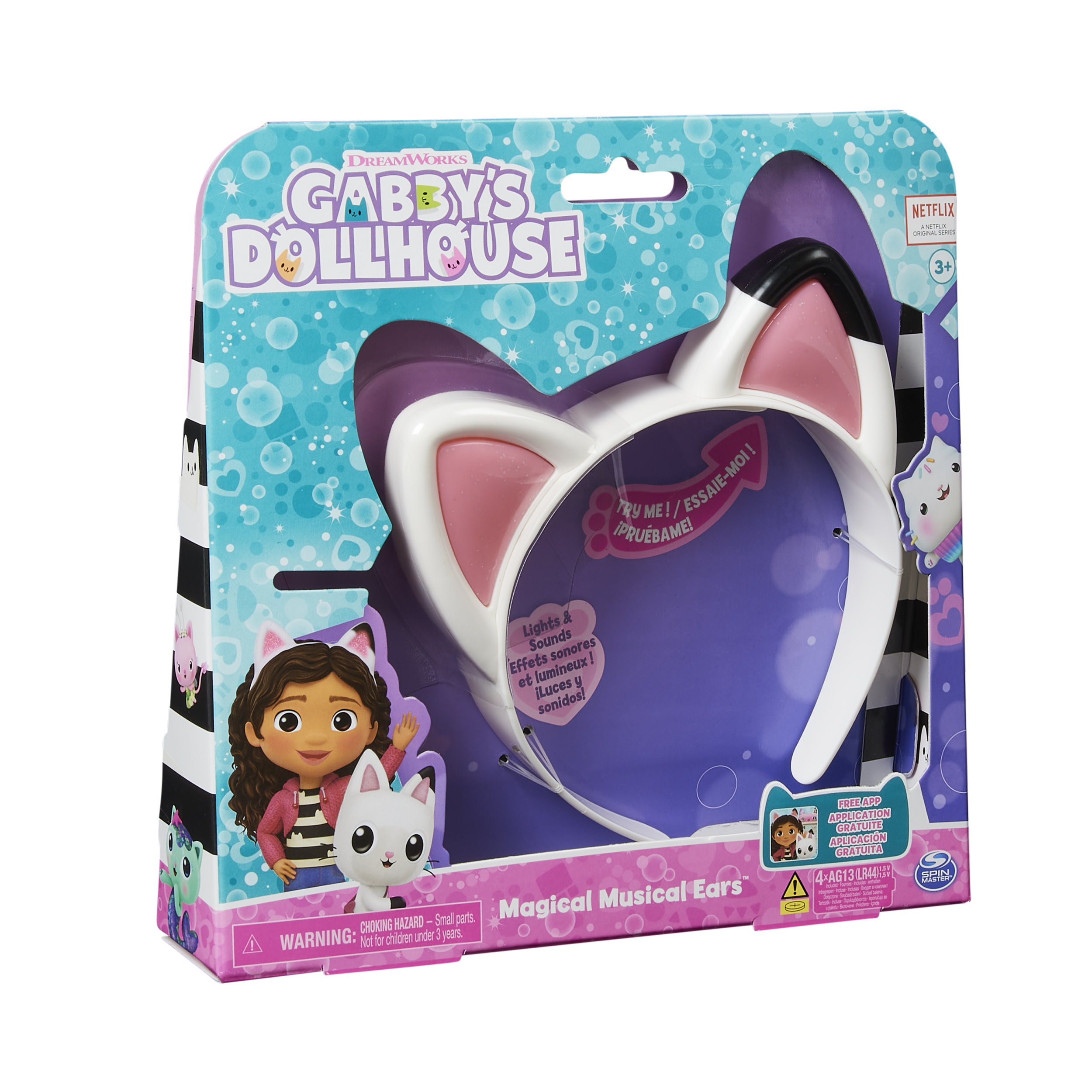Gabby's Dollhouse , le Magiche Orecchiette di Gabby Interattive, Role Play di Gabby, con Suoni, Giocattoli per Bambini e Bambine, 3+ Anni