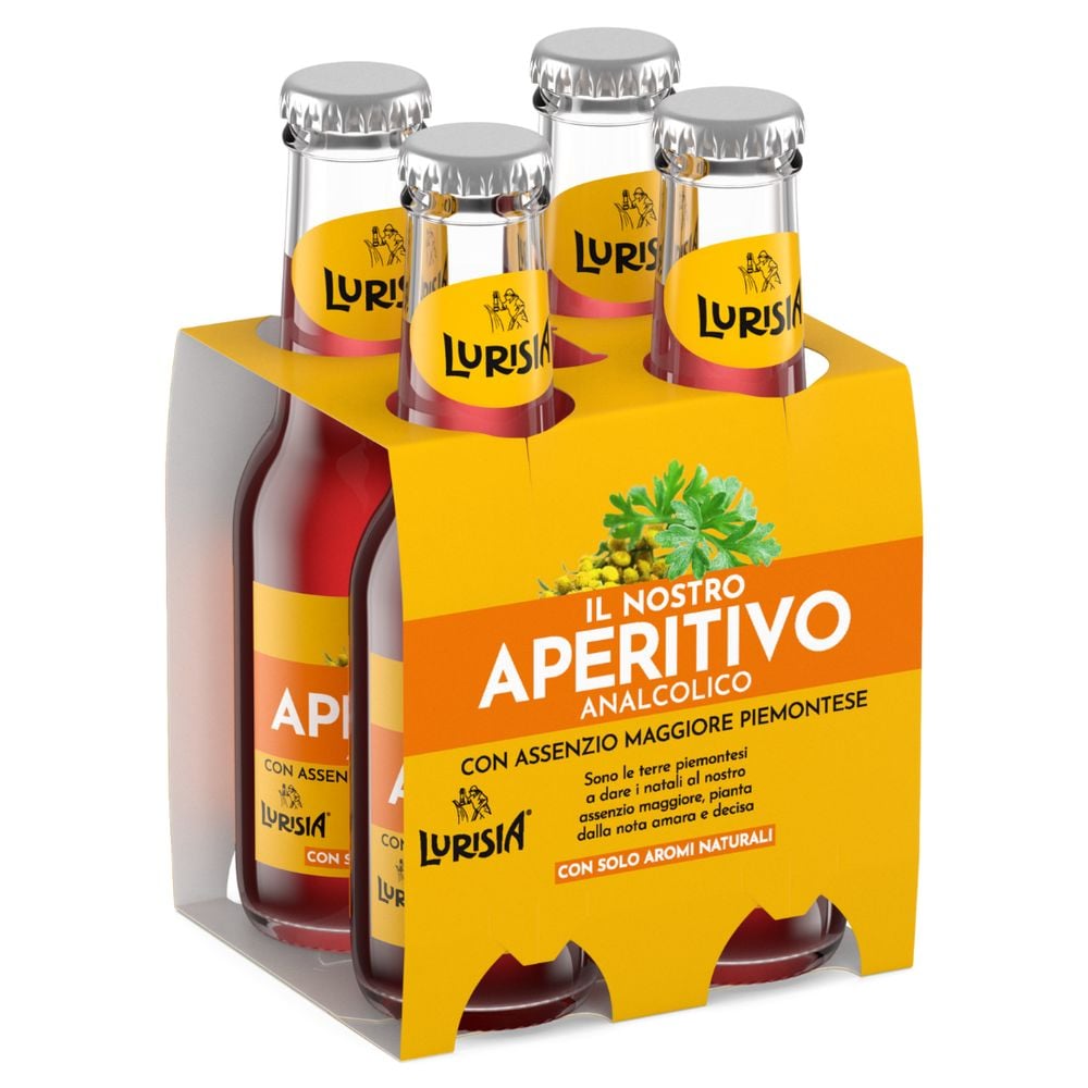 Lurisia il Nostro Aperitivo Analcolico con Assenzio Maggiore Piemontese 4 x 150 ml