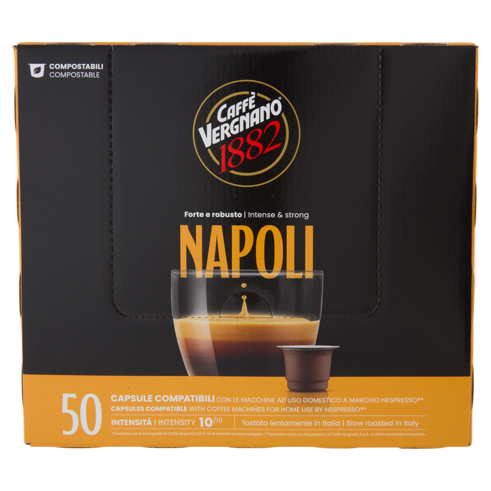 Caffè Vergnano 1882 Napoli Capsule Compatibili Nespresso* 50 x 5 g